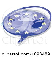 Clipart European Flag Chat Bubble Royalty Free Vector Illustration by Andrei Marincas