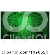 Clipart 3d Closed Green Theater Curtains Royalty Free CGI Illustration