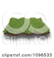 Clipart 3d Wavy Patch Of Green Grass Royalty Free CGI Illustration by Mopic