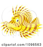 Poster, Art Print Of Yellow And Brown Lion Fish