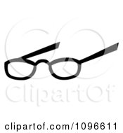 Clipart Pair Of Black And White Eye Glasses Royalty Free Vector Illustration by Hit Toon