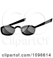 Clipart Pair Of Dark Sun Glasses Royalty Free Vector Illustration by Hit Toon