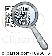 Poster, Art Print Of Magnifying Glass Over A Qr Code