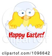 Poster, Art Print Of Happy Easter Chick In A Shell