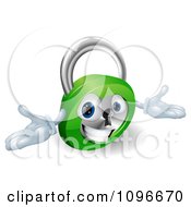 Poster, Art Print Of 3d Friendly Padlock With Open Arms