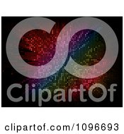 Clipart Colorful Mosaic Disco Light Burst On Black Royalty Free Vector Illustration
