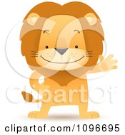 Friendly Lion Waving And Standing Upright