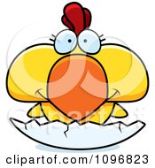 Clipart Yellow Rooster Chick In A Shell Royalty Free Vector Illustration by Cory Thoman