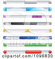 Clipart Colorful Slider Website Scroll Bars Royalty Free Vector Illustration