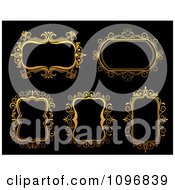 Clipart Ornate Golden Frames 3 Royalty Free Vector Illustration