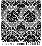 Poster, Art Print Of Black And White Triangular Damask Pattern Seamless Background 19