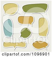 Poster, Art Print Of Patterned And White Outlined Speech Bubbles On Off White