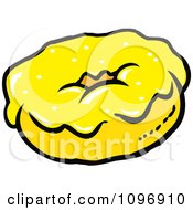 Clipart Donut With Yellow Frosting Royalty Free Vector Illustration by Johnny Sajem