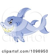 Poster, Art Print Of Sharp Toothed Shark Grinning