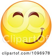 Clipart Yellow Cartoon Smiley Emoticon Happy Face 15 Royalty Free Vector Illustration