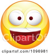 Clipart Yellow Cartoon Smiley Emoticon Happy Face 23 Royalty Free Vector Illustration