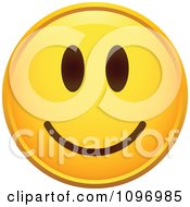 Clipart Yellow Cartoon Smiley Emoticon Happy Face 8 Royalty Free Vector Illustration