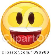 Clipart Yellow Cartoon Smiley Emoticon Happy Face 3 Royalty Free Vector Illustration