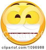 Clipart Yellow Cartoon Smiley Emoticon Happy Face 9 Royalty Free Vector Illustration