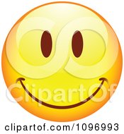 Poster, Art Print Of Yellow Cartoon Smiley Emoticon Happy Face 14
