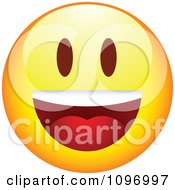 Clipart Yellow Cartoon Smiley Emoticon Happy Face 2 Royalty Free Vector Illustration