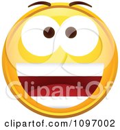 Clipart Yellow Cartoon Smiley Emoticon Happy Face 26 Royalty Free Vector Illustration