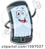 Poster, Art Print Of Happy Cell Phone Character Holding A Thumb Up