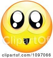 Clipart Surprised Yellow Cartoon Smiley Emoticon Face 2 Royalty Free Vector Illustration