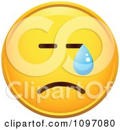 Poster, Art Print Of Crying Yellow Cartoon Smiley Emoticon Face 6