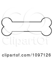 Clipart Black And White Outlined Dog Bone Biscuit Royalty Free Vector Illustration