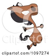 Clipart Charlie Horse Cartoon Jumping Royalty Free CGI Illustration by Julos