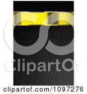 Poster, Art Print Of 3d Gold Banner Over A Carbon Fiber Texture