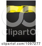 Poster, Art Print Of 3d Gold Banner Over A Carbon Fiber Pattern