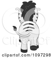 Clipart Zebra Walking Away Royalty Free Vector Illustration