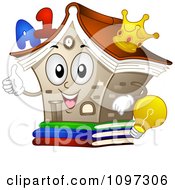 Poster, Art Print Of Happy Library Mascot Holding A Thumb Up