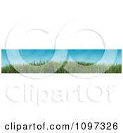 Clipart 3d Website Border Of Green Grass And Blue Sky Royalty Free CGI Illustration