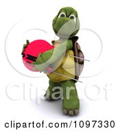 Clipart 3d Tortoise Holding A Capacitor Royalty Free CGI Illustration