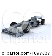 Poster, Art Print Of 3d Silver Formula One Race Car