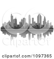 Poster, Art Print Of Grayscale City Skyline And Reflection