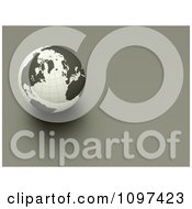 Clipart 3d Grid Globe On Gray Royalty Free CGI Illustration