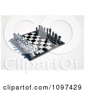 Poster, Art Print Of 3d Chess Board Set Up 2