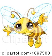 Poster, Art Print Of Really Cute Bee Flying