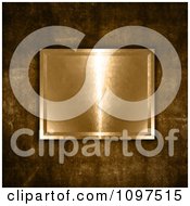 Poster, Art Print Of 3d Gold Plaque On Grungy Concrete
