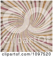 Clipart Grungy Background Of Vintage Swirling Rays Royalty Free Vector Illustration by KJ Pargeter