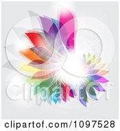 Poster, Art Print Of Abstract Decorative Floral Design With Faint Swirls And A Flare