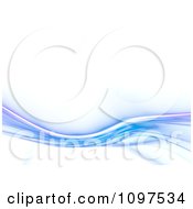 Clipart Blue Fractal Liquid Wave Over White Royalty Free Illustration