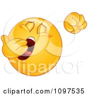 Poster, Art Print Of Sleepy Emoticon Yawning And Stretching