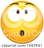 Clipart Surprised Yellow Emoticon Smiley Face Royalty Free Vector Illustration