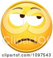Poster, Art Print Of Grumpy Yellow Emoticon Smiley Face