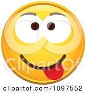 Poster, Art Print Of Yellow Goofy Cartoon Smiley Emoticon Face 1